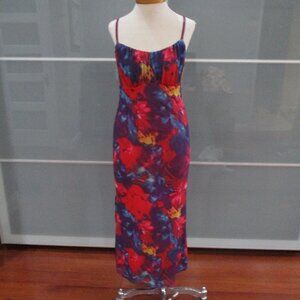 Floral Print Spaghetti Strap Maxi Dress